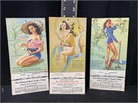 Group of 1940's Pin Up Calender Inserts