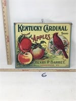 Tin sign Kentucky Cardinal apples