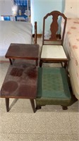 Foot Stool, Dining Chair, Foot Stool Claw Feet