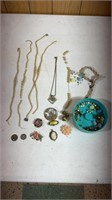 Broaches, Pendants, Silver Coins, Pearls