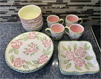 Pretty N Pink Canterbury Potteries Dish Set