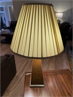 Wood Table Lamp with Two Lights & Two Pull Cords