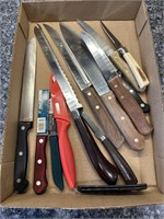 Box Lot of Misc Kitchen Knives