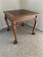 Ball & Claw Wood Side Table