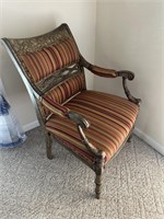 Striped Fabric Arm Chair