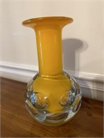 Prague, Czechia Heavy Art Glass Vase