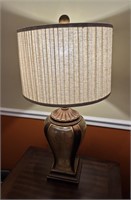 Copper Toned Heavy Table Lamp
