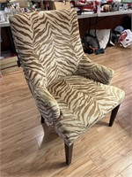 Tiger Stripe Pattern Button Chair