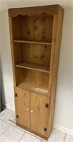 Wood Shelving Unit with Bottom Storage