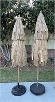 Palm Style Patio Umbrellas with Weighted Bases