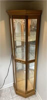 Three Glass Shelf Light Up Curio Cabinet