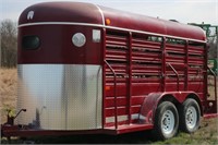 TITLE-W-W Bumper-Pull Cattle Trailer