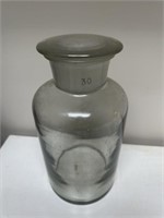 Clear Glass Apothecary Bottle with Glass Top