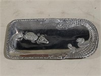 Arthur Court Metal Alligator Bread Tray