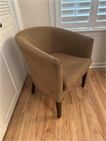 Tan Directions Barrel Accent Chair