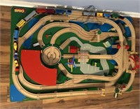 Brio Kids Play Board w/ Wood Tracks Train Lot