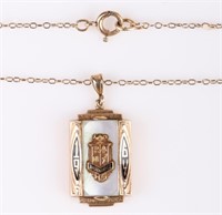 10K YELLOW GOLD 1964 CLASS PENDANT NECKLACE