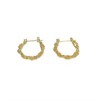 Gold Tone Fashion Hoop Earrings