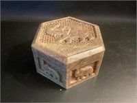 Soap Stone Elephant Dresser Box