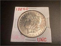 1884 O Morgan Silver Dollar,UNC