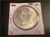 1898 O Morgan Silver Dollar,UNC