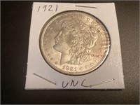 1921 P Morgan Silver Dollar,UNC