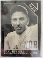 Carl Hubbell unsigned baseball card