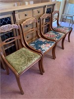 4 Duncan Phyfe mahogany chairs
