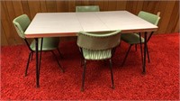 Vintage Formica dinette & 4 chairs