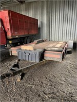 Dual axle flat bed trailer, 6’6" x 16’