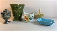 Assorted flower pots and pottery