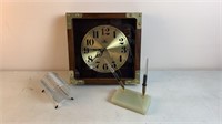 Pioneer Seed Wall clock, desk pen set, letter
