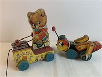 2 early Fisher Price pull toys