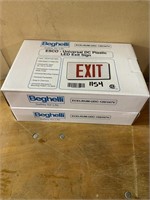 LED Exit Signs, Pair, NEW