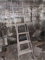 8’ aluminum ladder and a 4’ wooden ladder