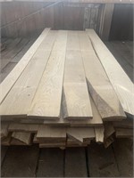 Rough sawed hardwood