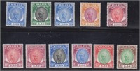 Malaya-Pahang Sembilan Stamps #50-70, CV $104.45