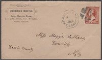 Kansas Pacific Railroad Cover (Towle #907-F-1 Rari