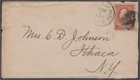 Albuquerque and El Paso RPO Cover, 1885 cancel tie