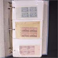 US Stamps Mint NH Plate Blocks and Blocks in glass
