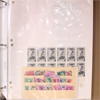 US Stamps Mint NH Plate Blocks and Blocks in glass