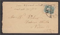 CSA Stamps #12 tied on Cover by 1863 Richmond CDS,