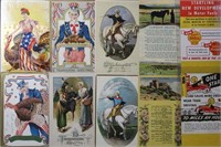 US Stamps 16 Used & Mint Postcards incl Patriotic,