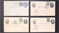 US Stamps 36 Used Postal Cards Overseas usages and