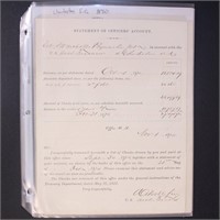 US Military Documents, 5 different 19th century it