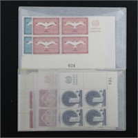 United Nations Stamps #10, 11, C1-C4 Margin Inscri