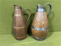 Antique Wooden Wine Pitchers