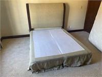 Ethan Allen Custom Upholstered Bed Frame w Skirt