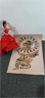Spanish doll with red dress & Mayan Calendar