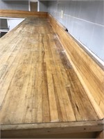 Section of butcher block countertop. Worn but can